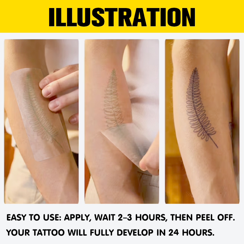 1-2 Weeks Lasting Butterfly–Temporary Juice Tattoos,Waterproof Herbal Jagua Stickers,Zero Water,Stick&Peel